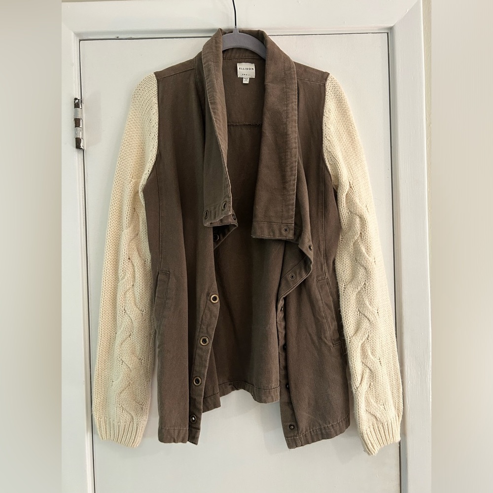 ELLISON | Mixed Media Sweater Jacket